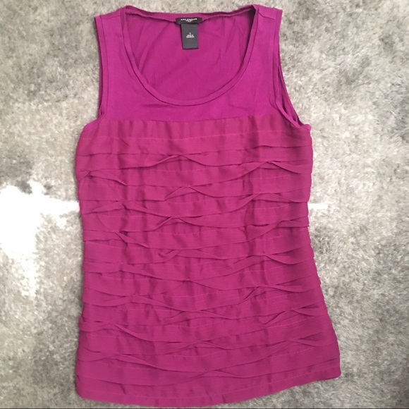 [Ann Taylor] Purple Ruffle Tank - Picture 2 of 4